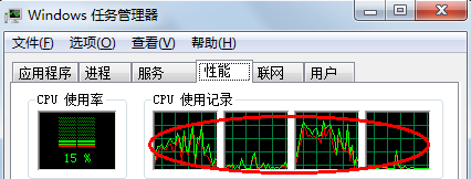 电脑任务管理器cpu使用率出现红色波浪线怎么办?